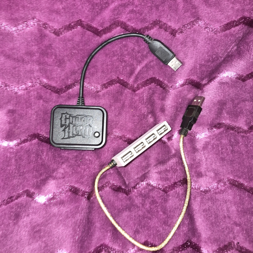 Guitar hero rock band drum dongle & USB 4 port dongle